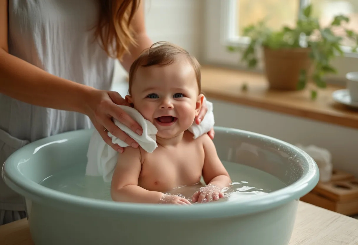 bébé bain